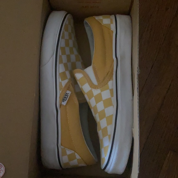 Vans (checkerboard) ochre/true , yellow and white - Picture 1 of 6